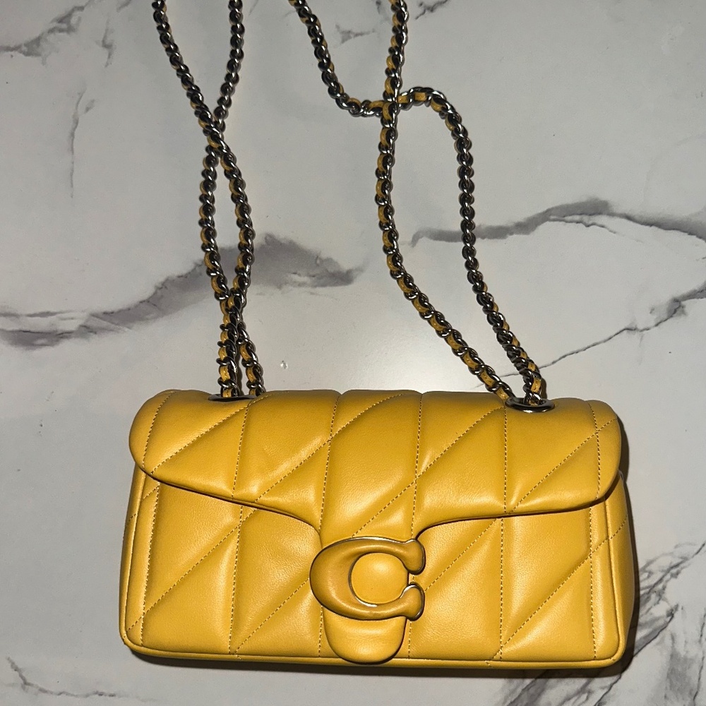 Yellow Coach Quilted Canary Tabby 20